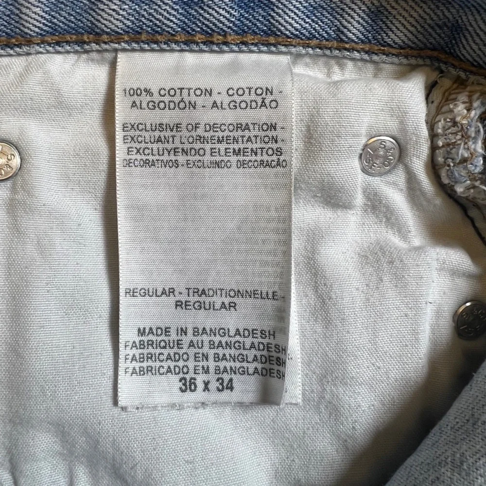 Signature by Levi‎ Strauss & Co Mens Regular Fit Light Wash Jeans 36x34 Cotton